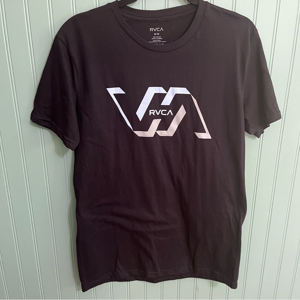 New RVCA Designer Men's Street Art Sport Skater Tee Shirt Black Size M
